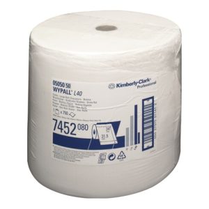 Wischtuch WYPALL L40 7452 L340xB320ca.mm weiß 1-lagig 750 Tü./Rl. Wischtuch WYPALL L40 7452 L340xB320ca.mm weiß 1-lagig 750 Tü./Rl.