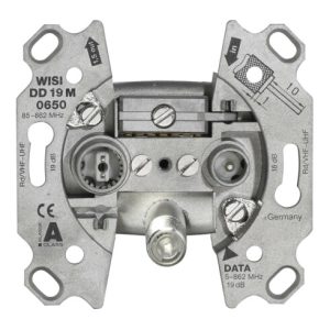 Wisi Durchgangsdose, 19 dB 3-Loch, UM,KDG zert. DD19M0650 Wisi Durchgangsdose, 19 dB 3-Loch, UM,KDG zert. DD19M0650