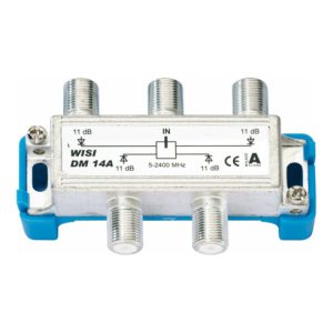 Wisi Verteiler 4f. 5-2400MHz, 11dB DM14A Wisi Verteiler 4f. 5-2400MHz, 11dB DM14A