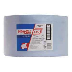 WypAll Papierwischtücher für industrielle Reinigungsaufgaben L30, Jumborolle, 1 Rolle x 750 Wischtücher, 3-lagig, blau WypAll Papierwischtücher für industrielle Reinigungsaufgaben L30, Jumborolle, 1 Rolle x 750 Wischtücher, 3-lagig, blau