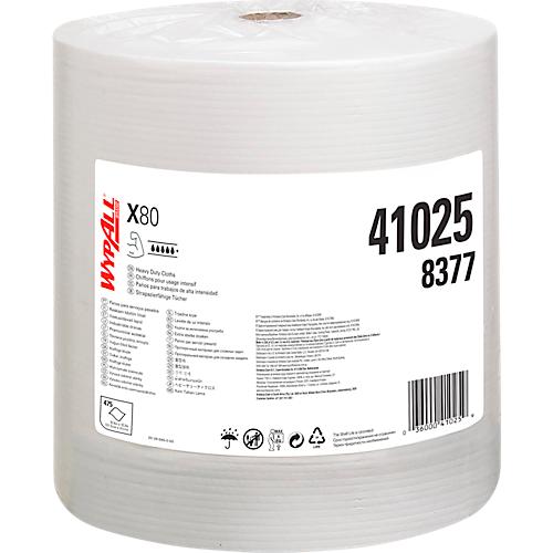 WYPALL* Wischtuch X-80, aus Hydroknitmaterial, 475 Tücher, 1-lagig, weiß
