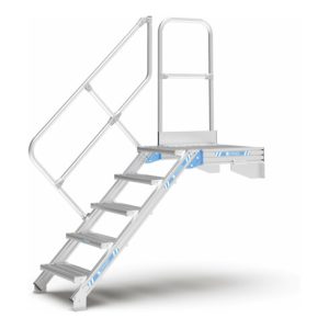 ZARGES LM-Treppe mit Plattform 60° 9 Stufen, 1000 mm breit, Höhe 2.25 m ZARGES LM-Treppe mit Plattform 60° 9 Stufen, 1000 mm breit, Höhe 2.25 m