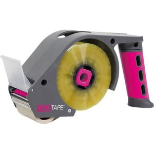 ZeroTape® Handabroller, für Rollen B 48 mm x L 150 m, leise abrollend, pink ZeroTape® Handabroller, für Rollen B 48 mm x L 150 m, leise abrollend, pink
