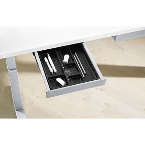 Zubehörschublade , mit Kunststoffeinsatz, B 320 x T 360 x H 42 mm, Stahl beschichtet, alusilber Zubehörschublade , mit Kunststoffeinsatz, B 320 x T 360 x H 42 mm, Stahl beschichtet, alusilber