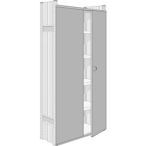Zweiflügel-Tür für Steckregal-System R 3000/4000, für Feldbreite 995 mm, Höhe 2111 mm, hellsilber Zweiflügel-Tür für Steckregal-System R 3000/4000, für Feldbreite 995 mm, Höhe 2111 mm, hellsilber