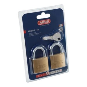 Zylindervorhangschloss 45/40 Twins B/SB Schlosskörper-B.39mm MS gl.ABUS Zylindervorhangschloss 45/40 Twins B/SB Schlosskörper-B.39mm MS gl.ABUS