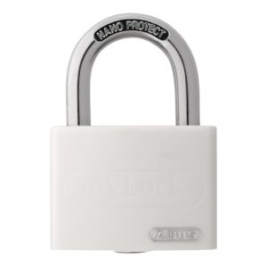 Zylindervorhangschloss T65AL/40 weiß Lock-Tag Schlossk.-B.43mm Alu.versch.-schl. Zylindervorhangschloss T65AL/40 weiß Lock-Tag Schlossk.-B.43mm Alu.versch.-schl.